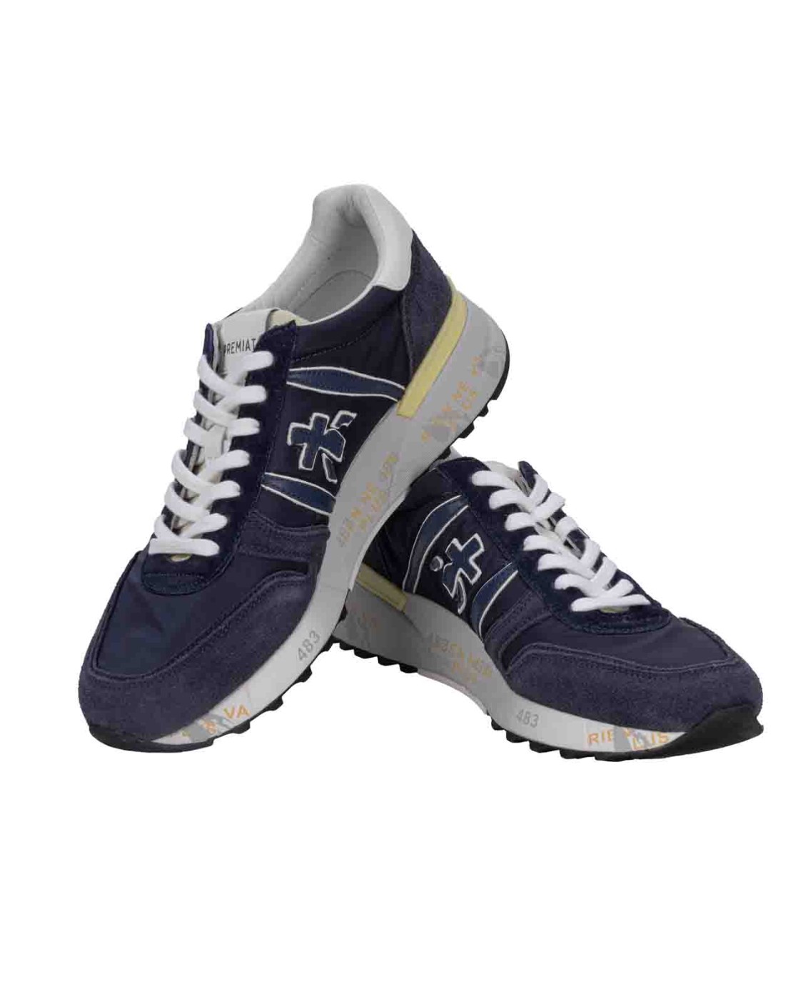 shop PREMIATA Saldi Scarpe: Premiata sneakers Lander in pelle di vitello scamosciata e nylon.
Altezza suola 3.5 cm.
Logo PREMIATA.
Suola leggera in contrasti di colore.
Composizione: 55% pelle di vitello 45% poliammide.
Composizione suola: 65% EVA 30% gomma 5% TPU.
Made in Vietnam.. LANDER-6634 number 6354587